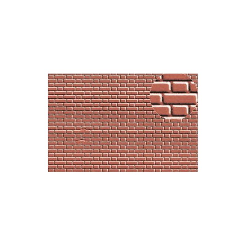 0407 Slaters Plastikard 4mm Flemmish Bond Red