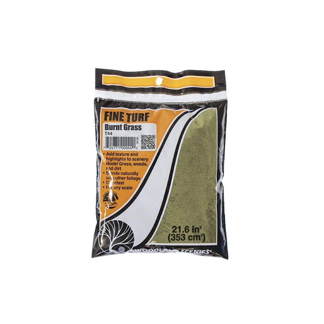 T44 Woodland Scenics Fine Turf Burnt Grass Bag