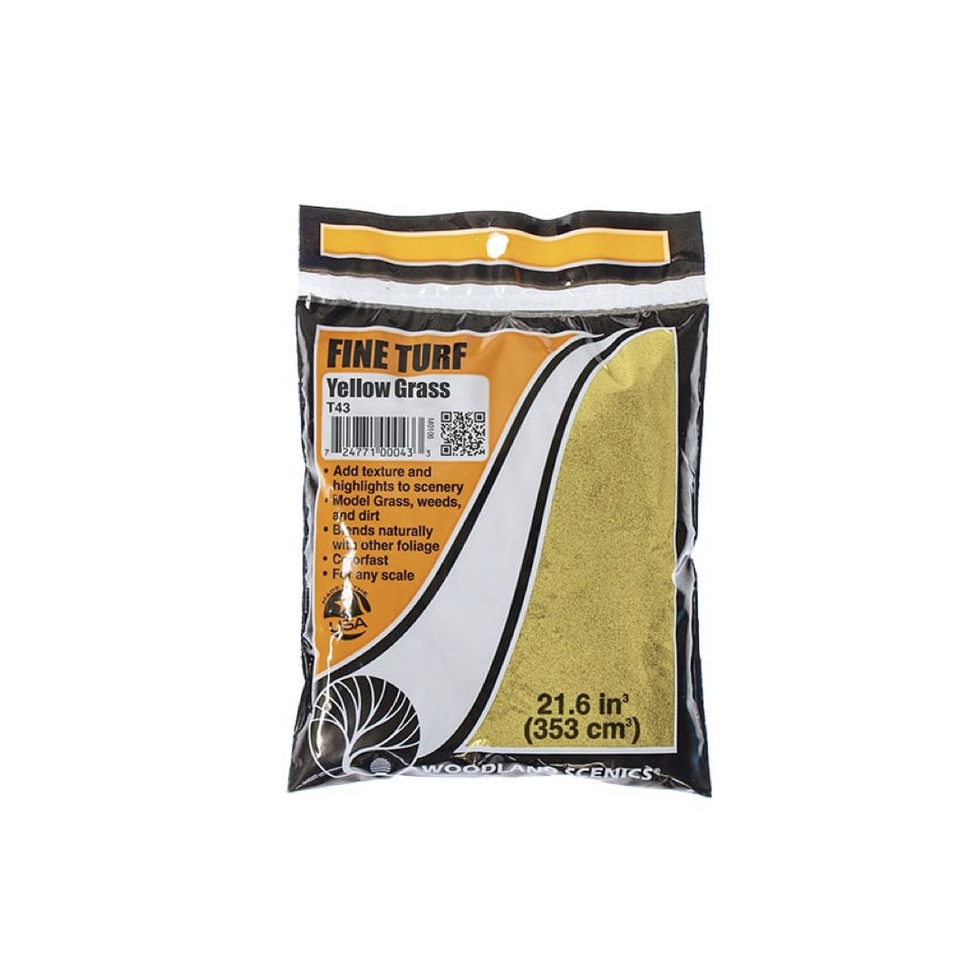 T43 Woodland Scenics Fine Turf Yellow Grass Bag