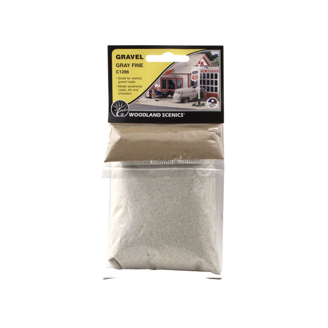 C1286 Woodland Scenics Gravel Gray Fine