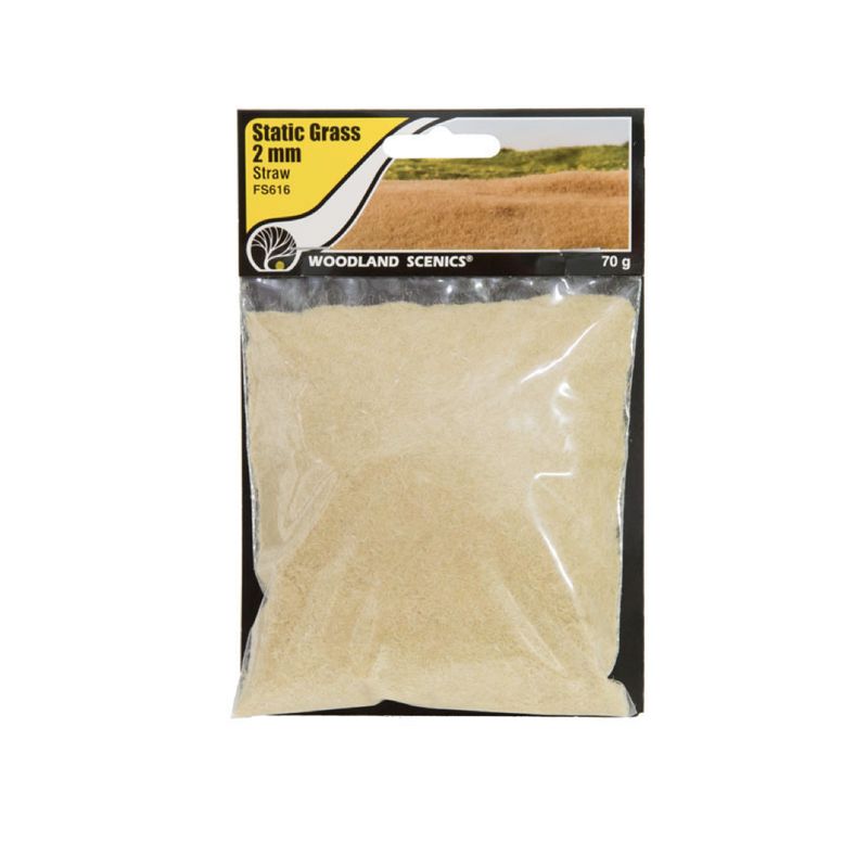 FS616 Woodland Scenics Static Grass 2mm Straw