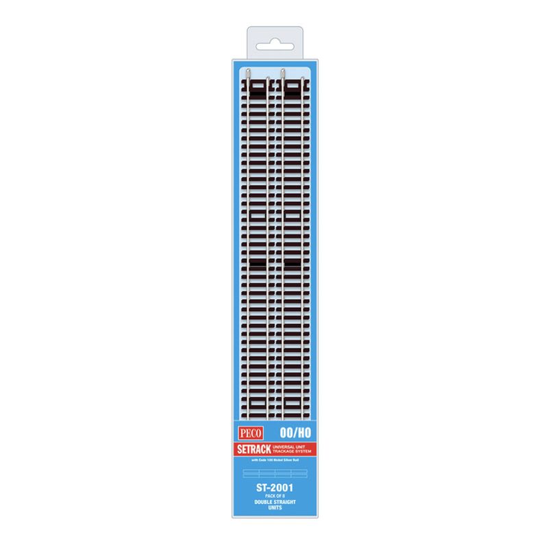 ST-2001 PECO OO Gauge Double Straight (Pack of 8)