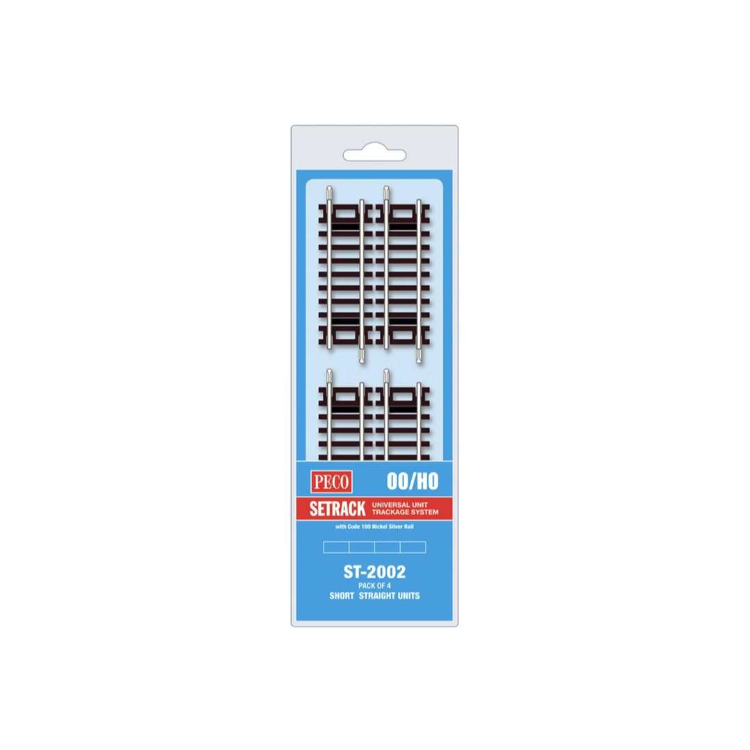 ST-2002 PECO OO Gauge Short Straight (Pack of 4)