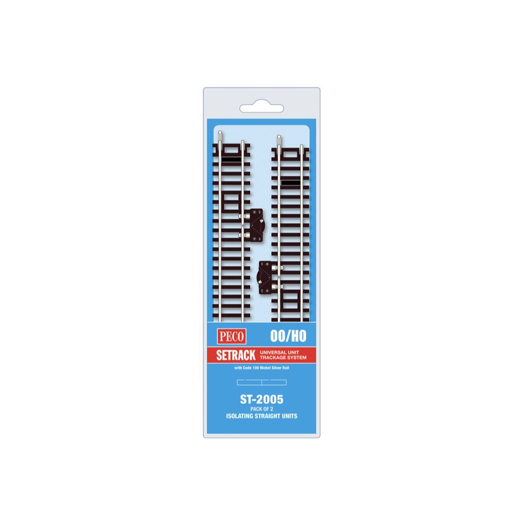 ST-2005 PECO OO Gauge Isolating Standard Straight (Pack of 2)