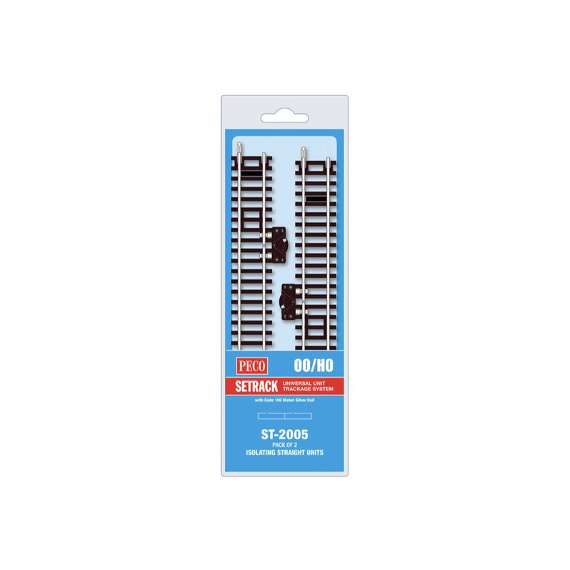 ST-2005 PECO OO Gauge Isolating Standard Straight (Pack of 2)