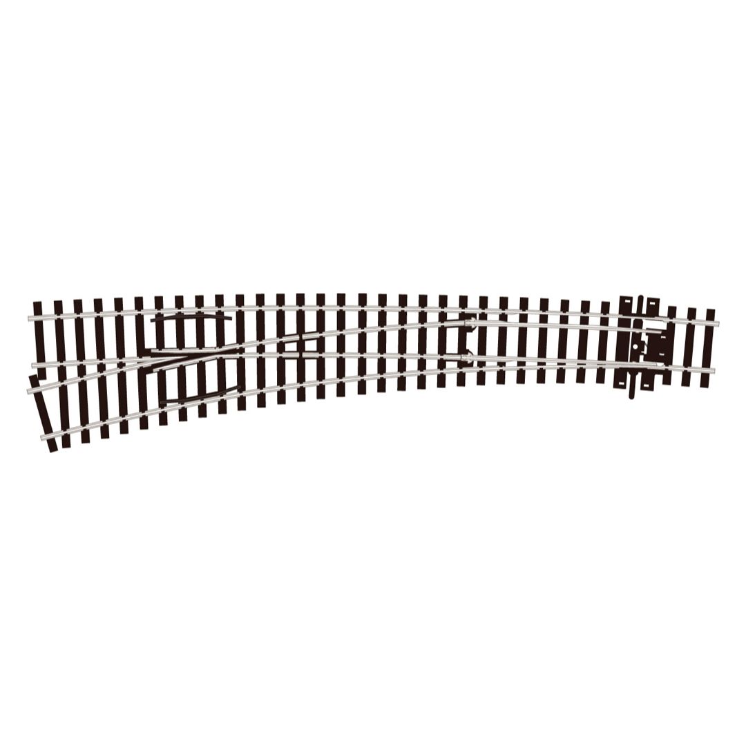 SL-E187 PECO OO Gauge Left Hand Large Radius Curved Point