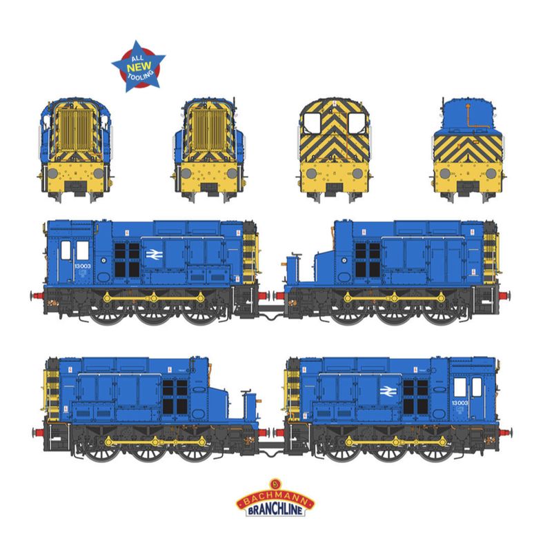 Bachmann 35-946 OO Gauge Class 13 13003 BR Blue