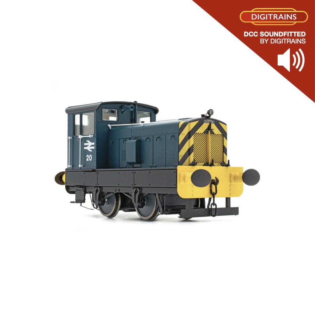 Accurascale ACC2852 O Gauge Ruston 88DS No.20 BR Rail Blue (Digitrains Sound Fitted)