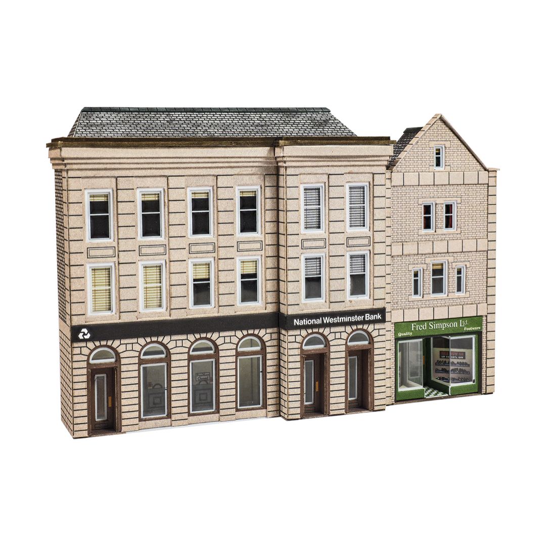 PN971 Metcalfe N Gauge Low Relief Bank &amp; Shop