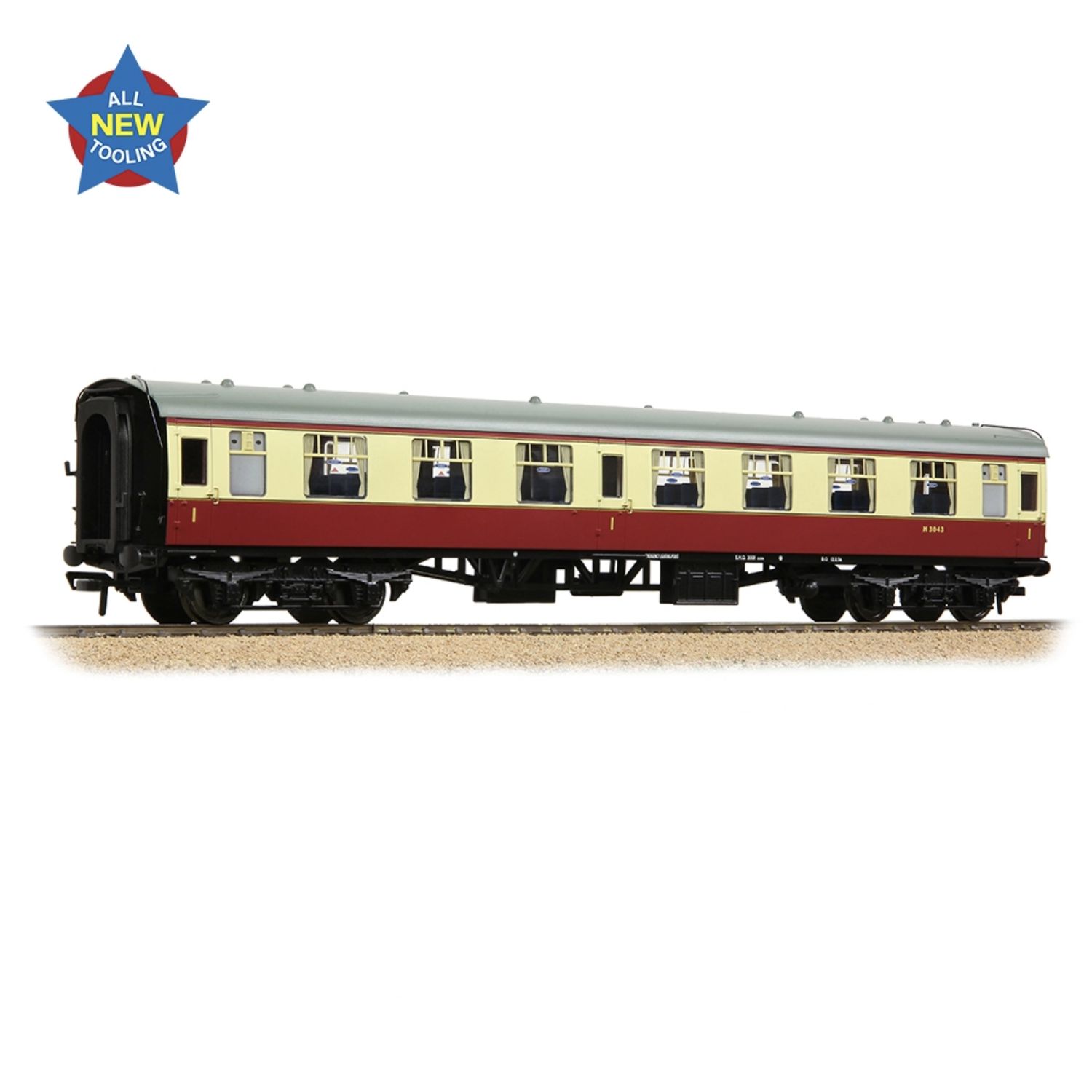 39-825A Bachmann OO Gauge BR MK1 First Open - Crimson &amp; Cream