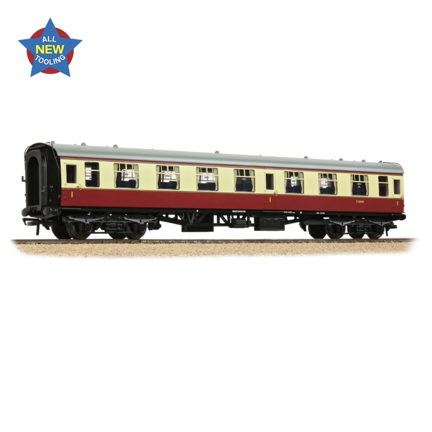 39-825 Bachmann OO Gauge BR MK1 First Open - Crimson &amp; Cream