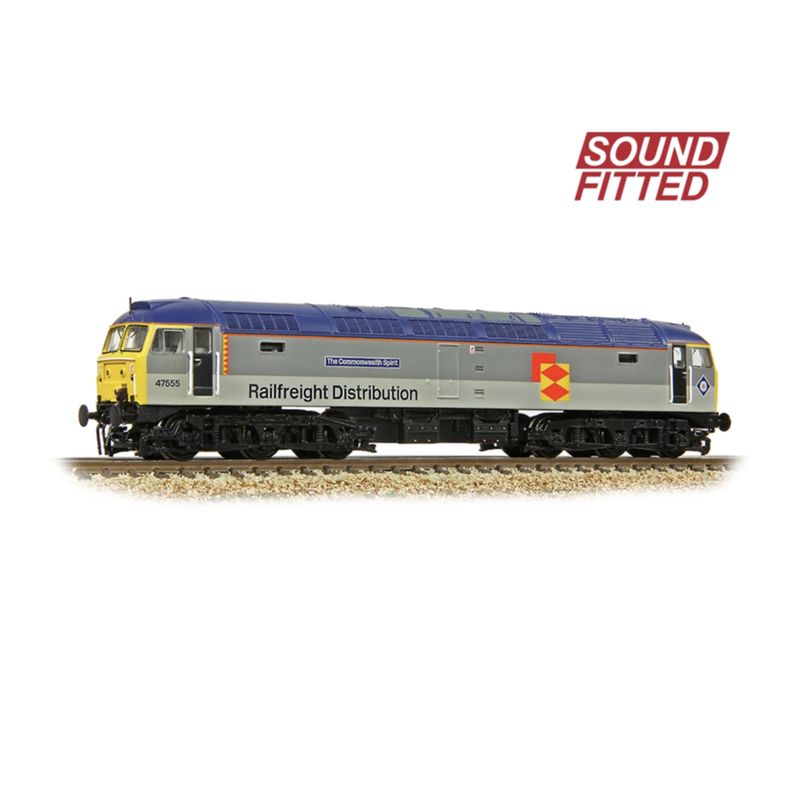 372-263SF Graham Farish N Gauge Sound Fitted Class 47/4 &#39;The Commonwealth Spirit&#39; BR RF Distribution European