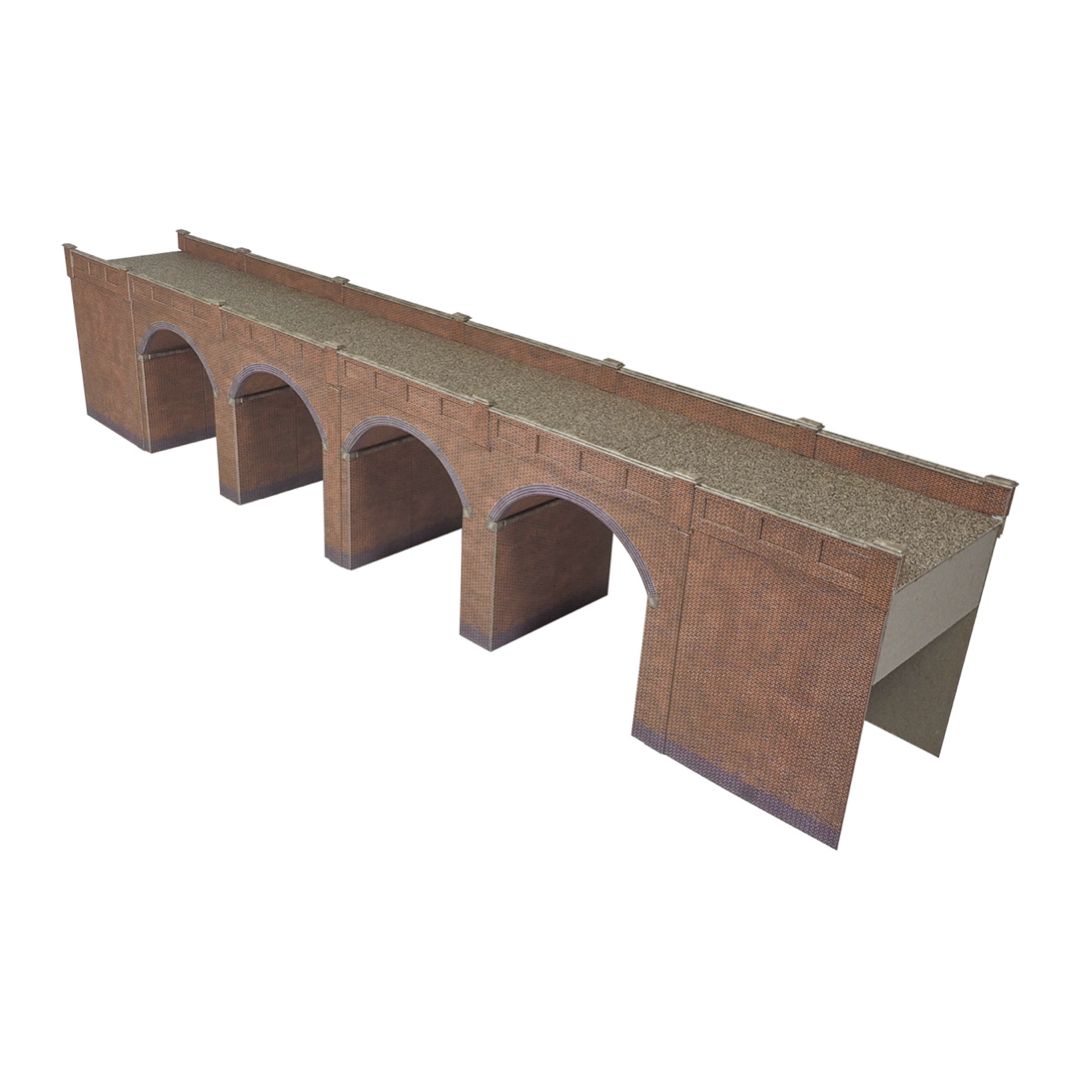 PO240 Metcalfe OO Gauge Double Track Red Brick Viaduct