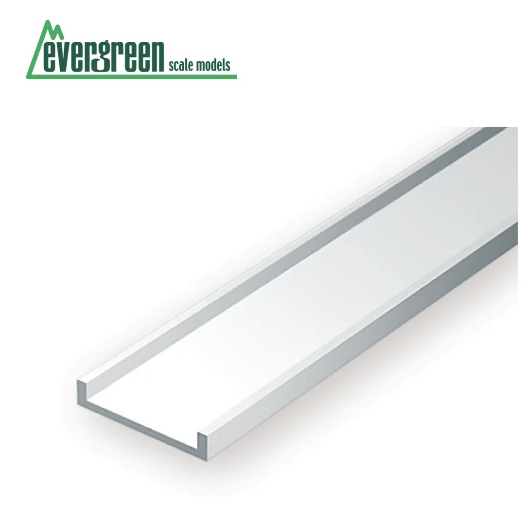 EVG264 Evergreen Styrene Channel 3.2mm (4 Pack)