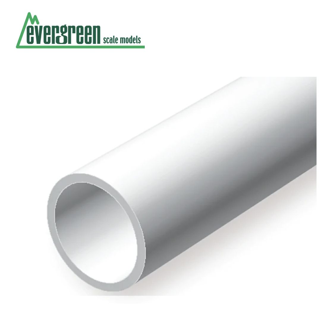 EVG224 Evergreen Styrene Tube 3.2mm Diameter  (5 Pack)