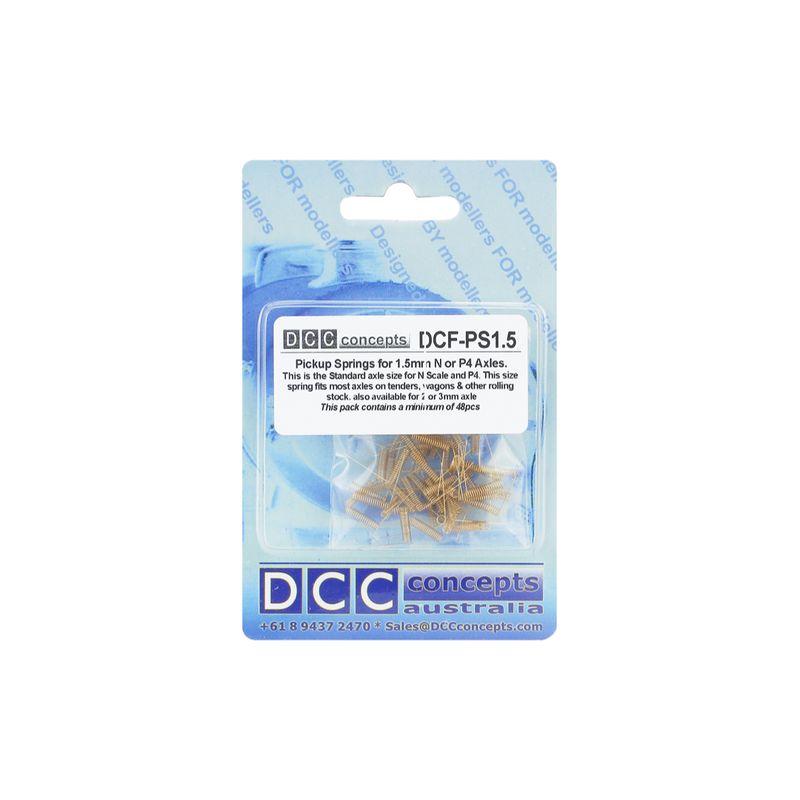 DCC Concepts Pickup Springs 1.5mm Axles (48 Pack)