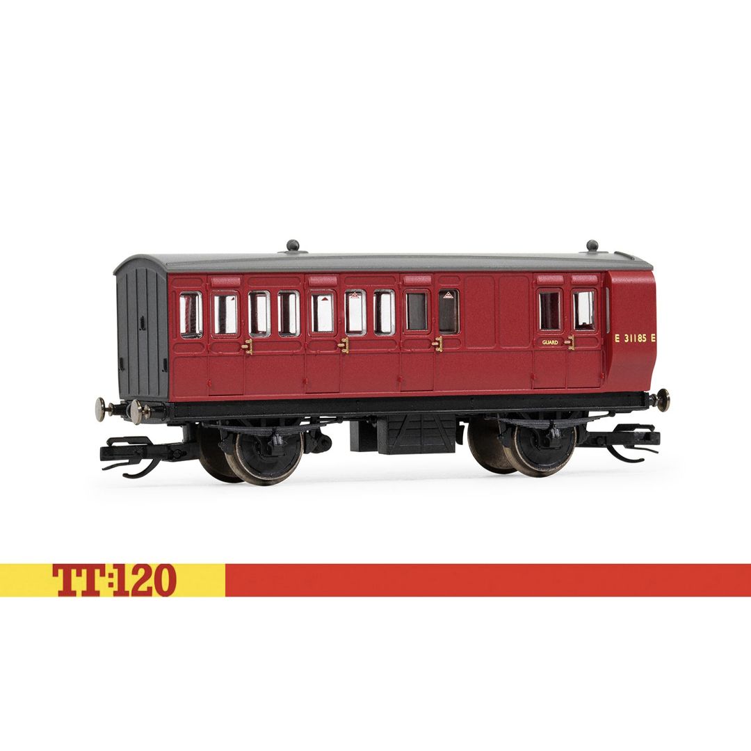 Hornby TT4061 TT Gauge BR 4 Wheel 3rd Class Brake Coach