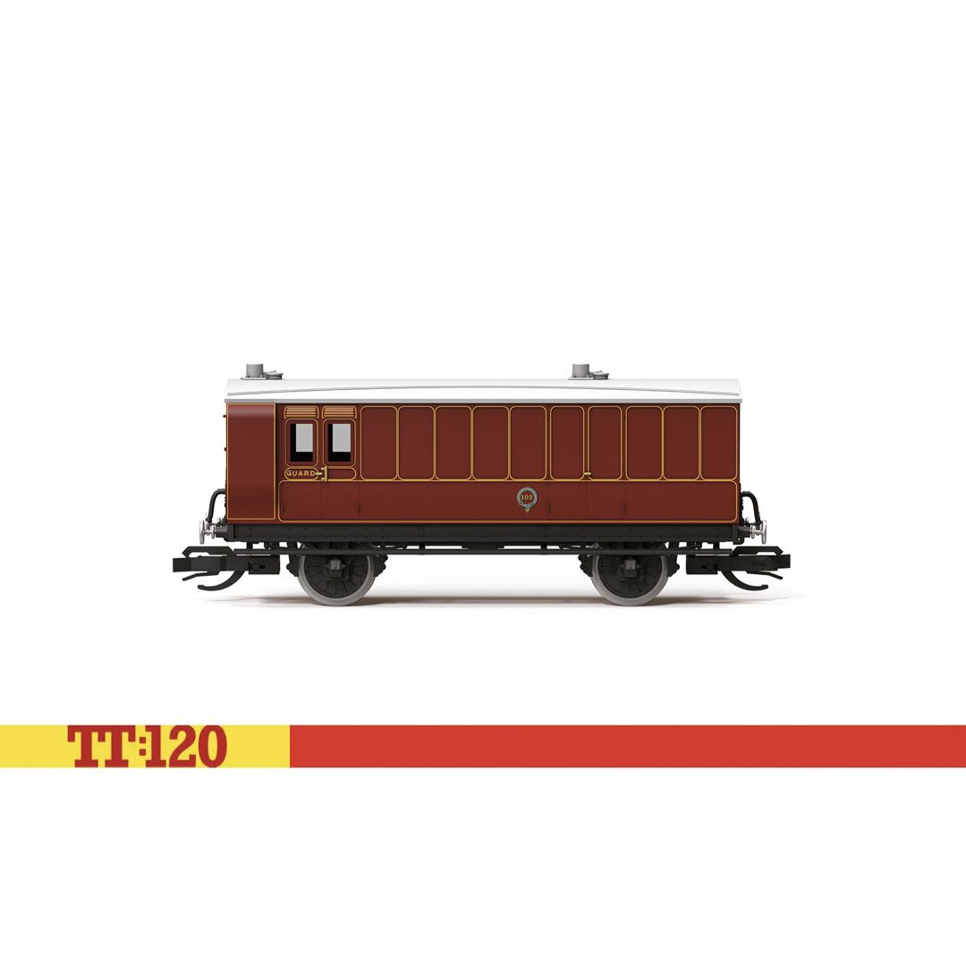 Hornby TT4058 TT Gauge LB&amp;SCR 4 Wheel Passenger Brake Coach