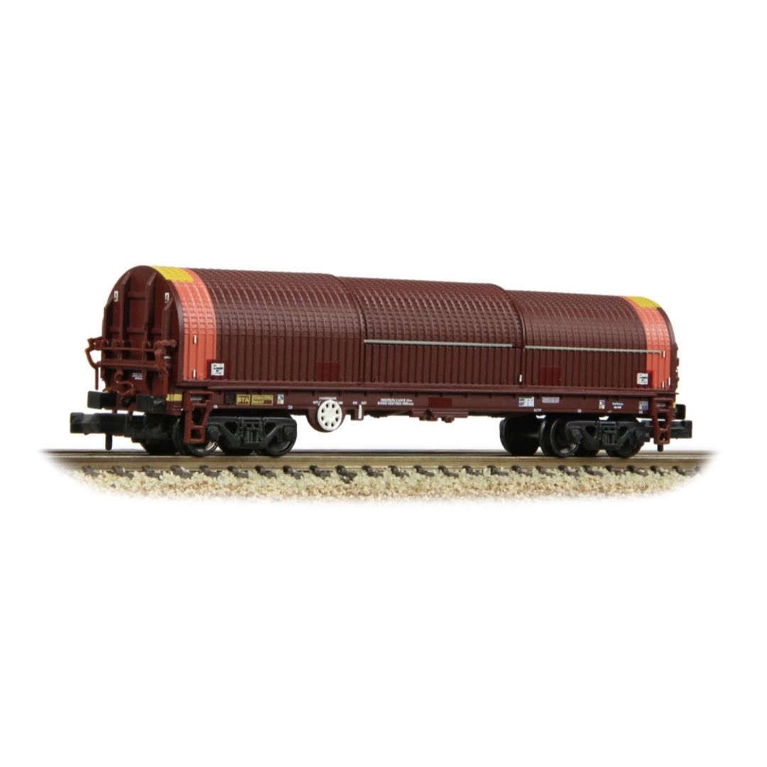 Graham Farish 373-829A N Gauge BYA Steel Coil Carrier (Ex-EWS) DB Cargo