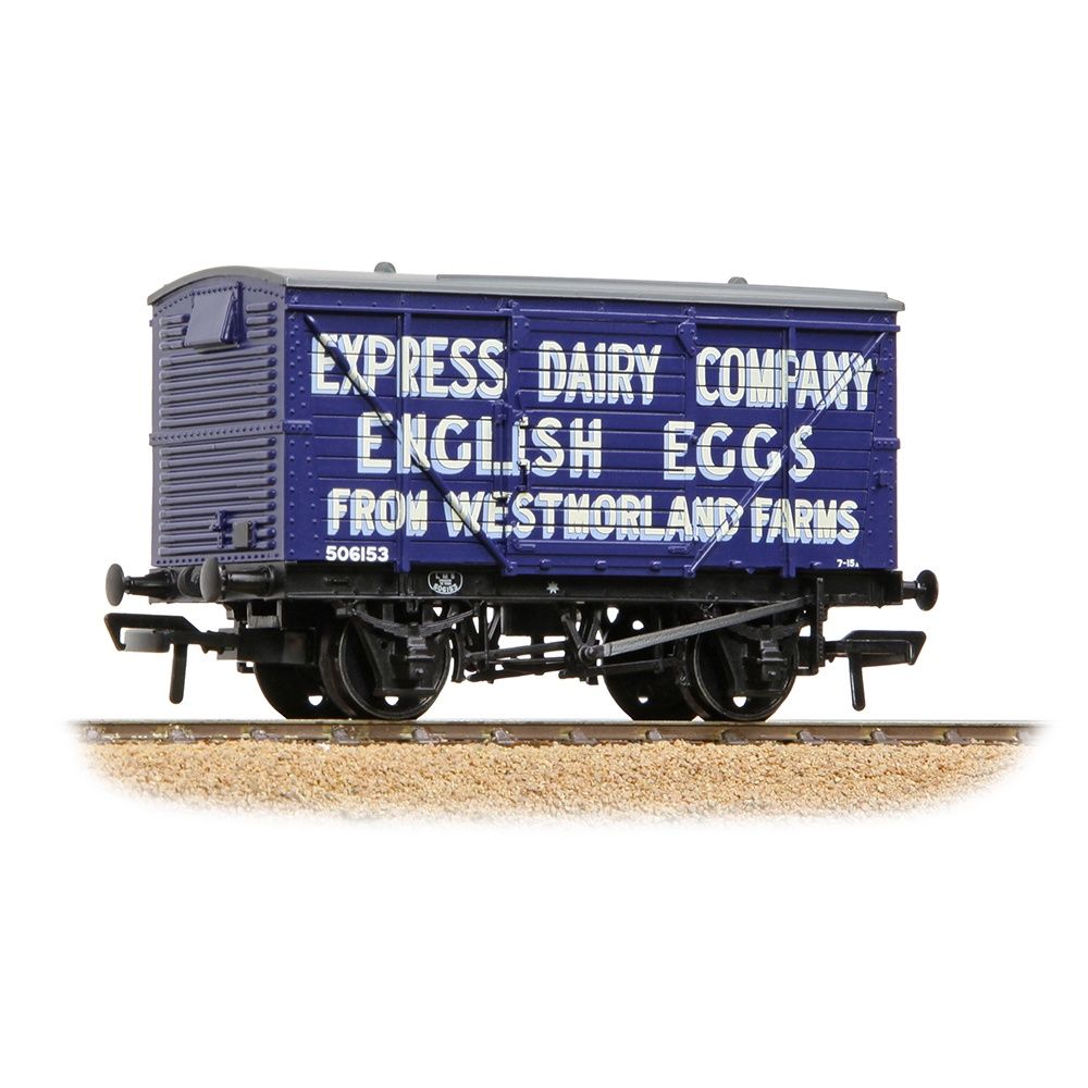 Bachmann 37-807A OO Gauge LMS 12T Planked Ventilated Van 'Express Dairy Company' Blue