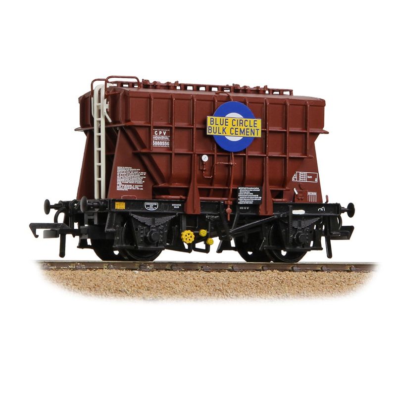 Bachmann 38-270B OO Gauge BR 22T CPV Presflo Bulk Powder Wagon BR Bauxite &#39;Blue Circle&#39;