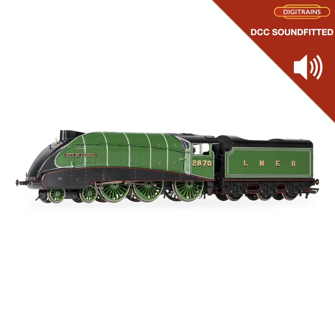 R30406DS Hornby LNER - Streamlined B17 - 2870 &#39;City of London&#39; Sound Fitted