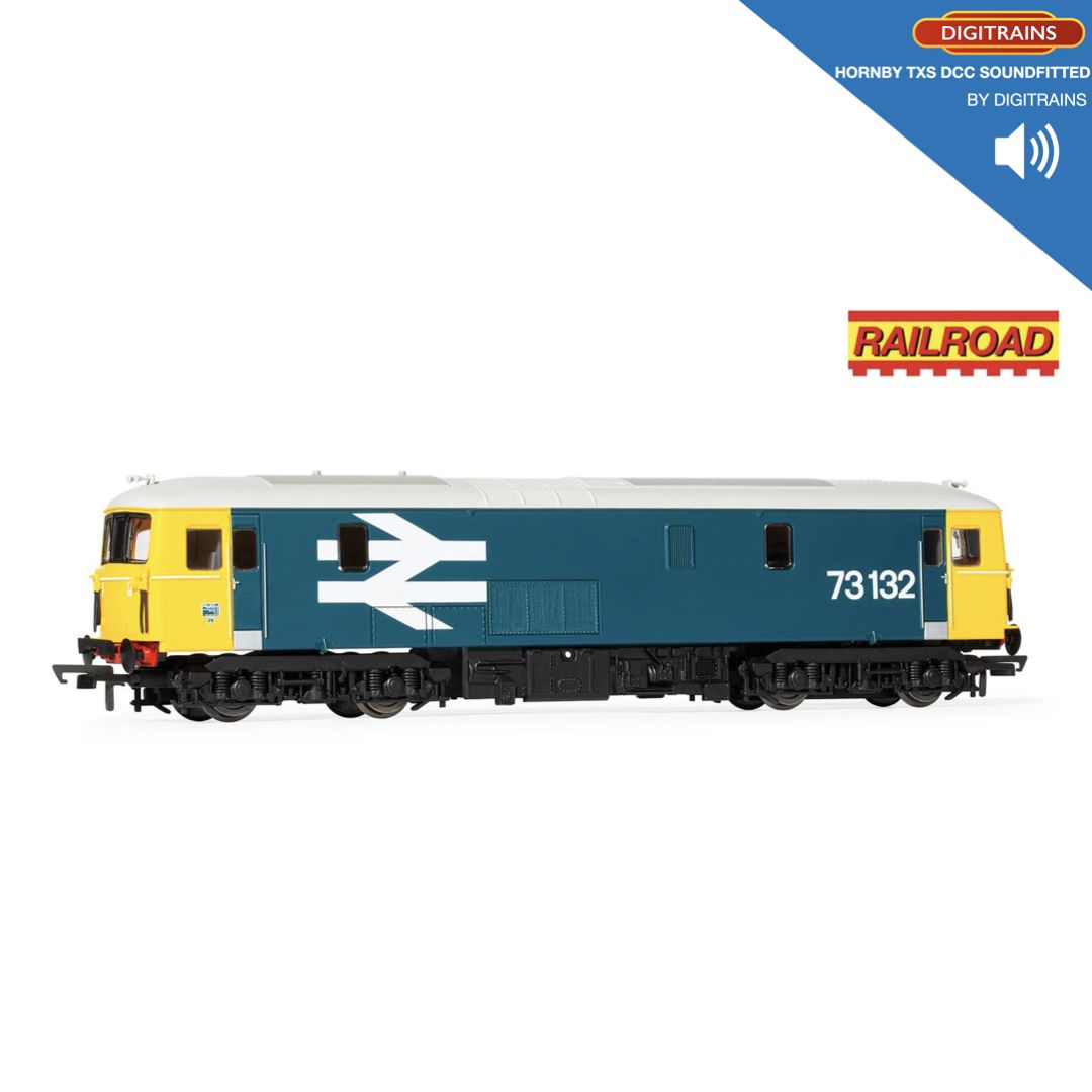 Hornby R30431TXSDT RailRoad Class 73 TXS Sound Fitted - BR - 73132