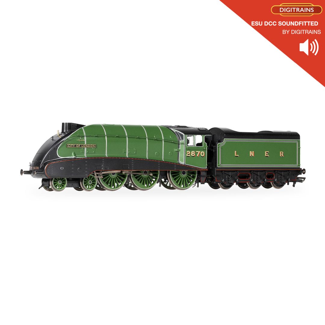 Hornby  R30406DS LNER - Streamlined B17 - 2870 &#39;City of London&#39; Sound Fitted