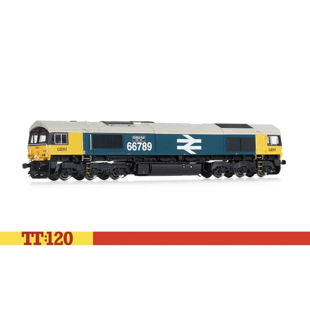 Hornby TT3020M GBRf, Class 66, Co-Co, 66789, &#39;British Rail 1948-1997&#39; TT Gauge