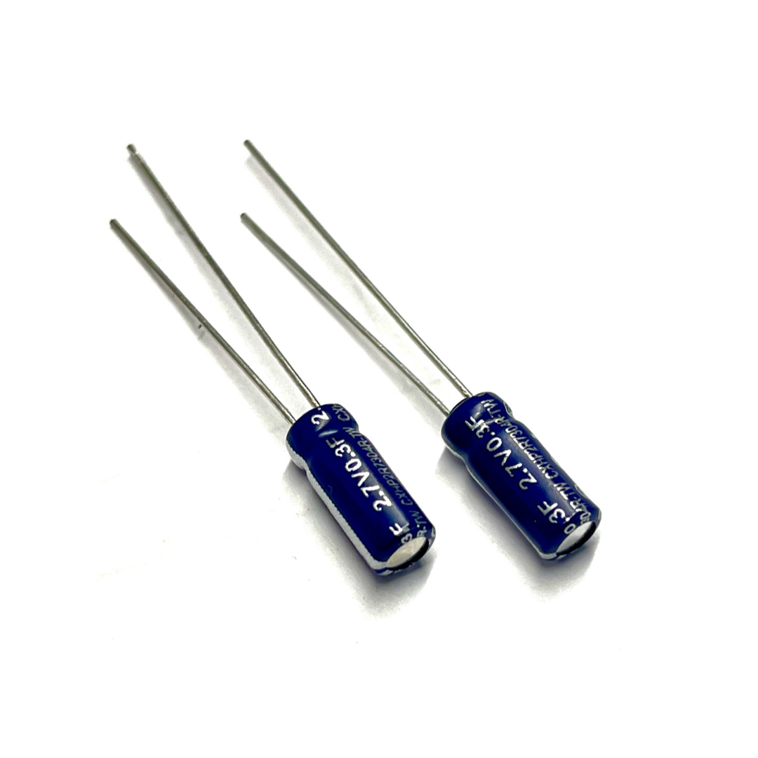 Digitrains Mini Super Cap 2 x 2.7V 0.3F Capacitors 10x4mm img