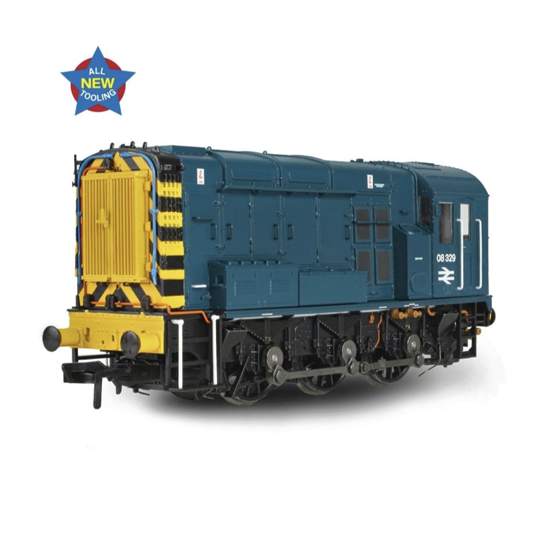 Bachmann 35-925 Class 08 08329 BR Blue (Wasp Stripes)