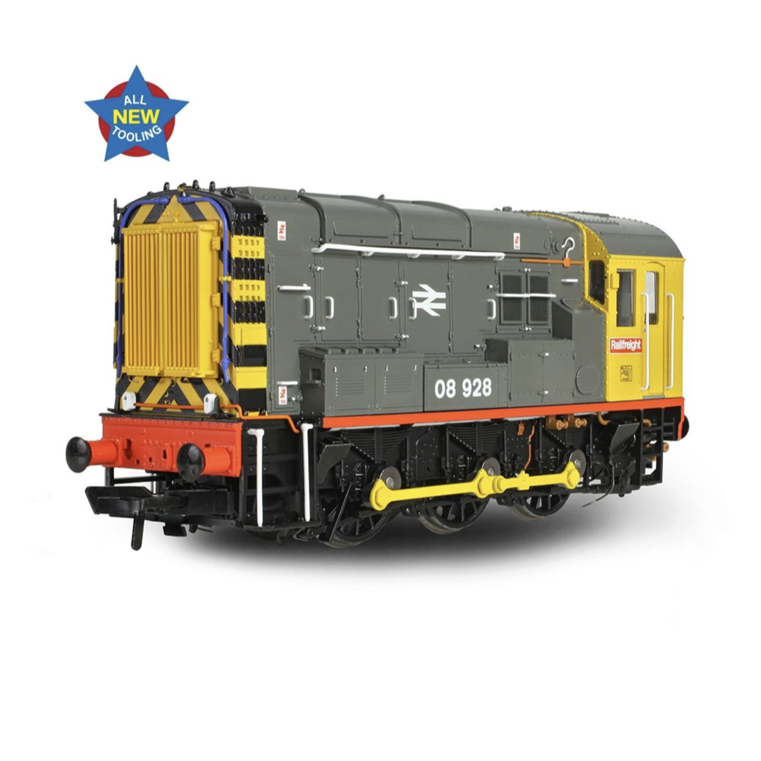 Bachmann 35-906 Class 08 08928 BR Railfreight (Red Stripe) img
