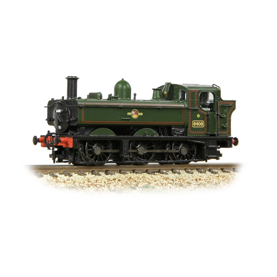 Graham Farish 371-987A Class 64XX Pannier Tank 6408 BR Lined Green (Late Crest) img