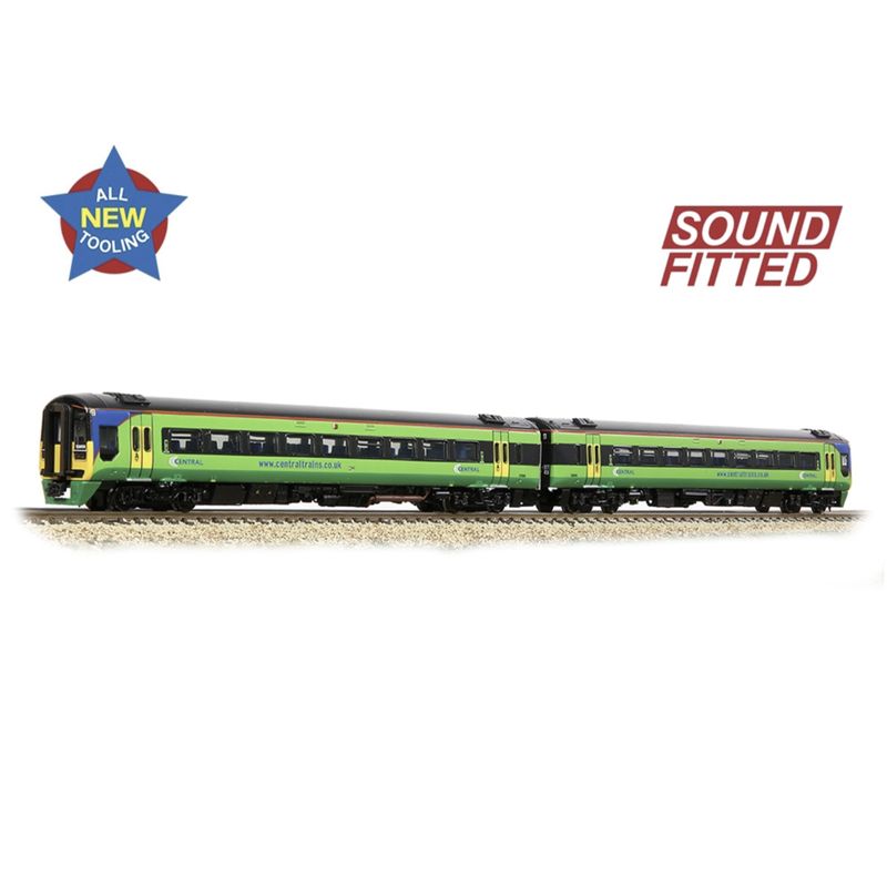 Graham Farish 371-862SF N Gauge Class 158 2-Car DMU 158856 Central Trains (Sound Fitted)
