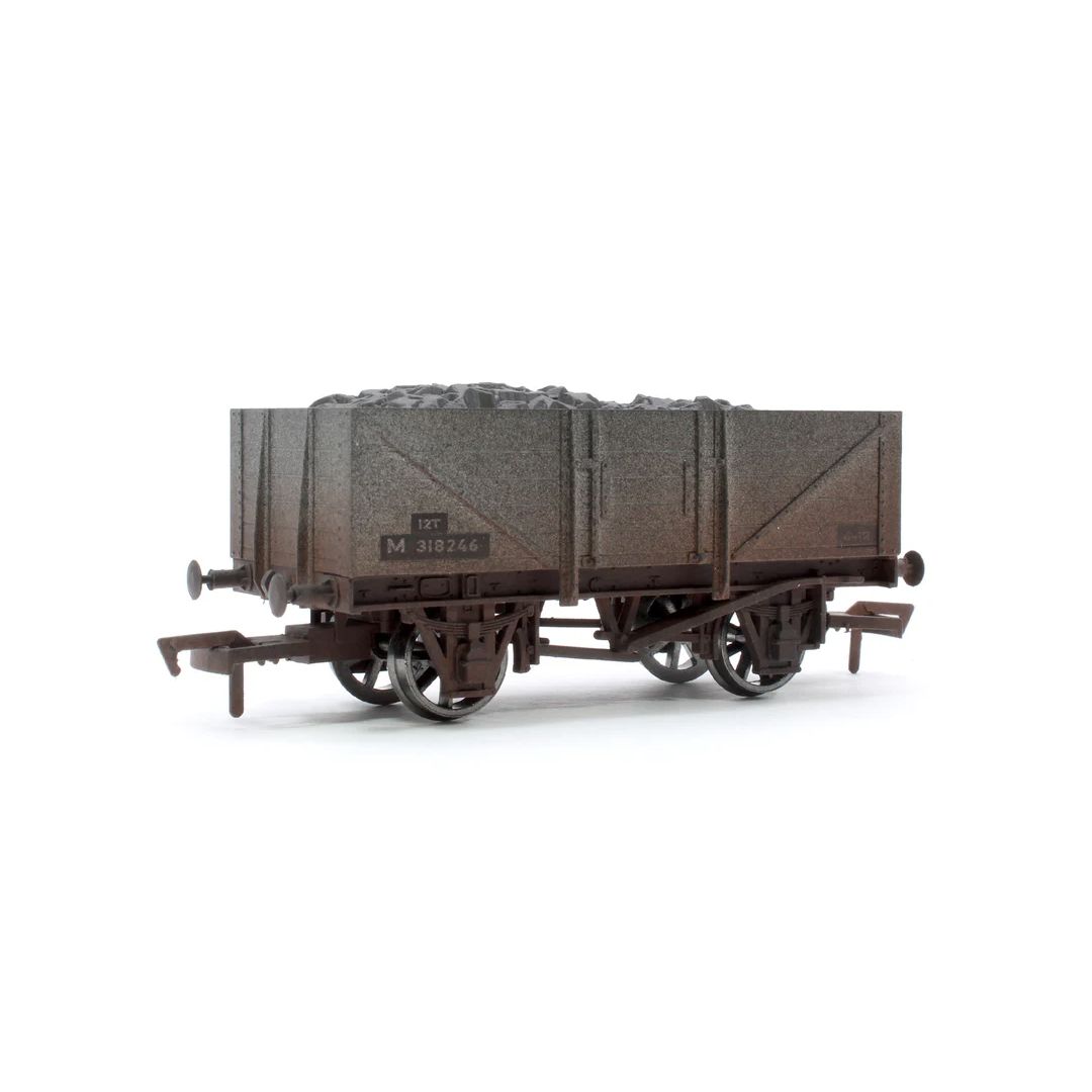 Dapol 4F-051-054 OO Gauge 5 Plank Wagon BR M318246 Weathered