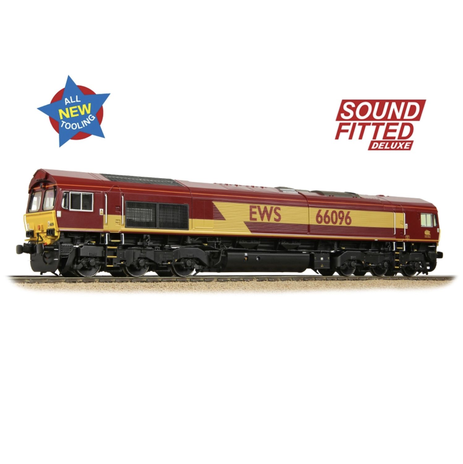 Bachmann 50-000ASFX  Class 66/0 66096 EWS (Sound Fitted Deluxe)
