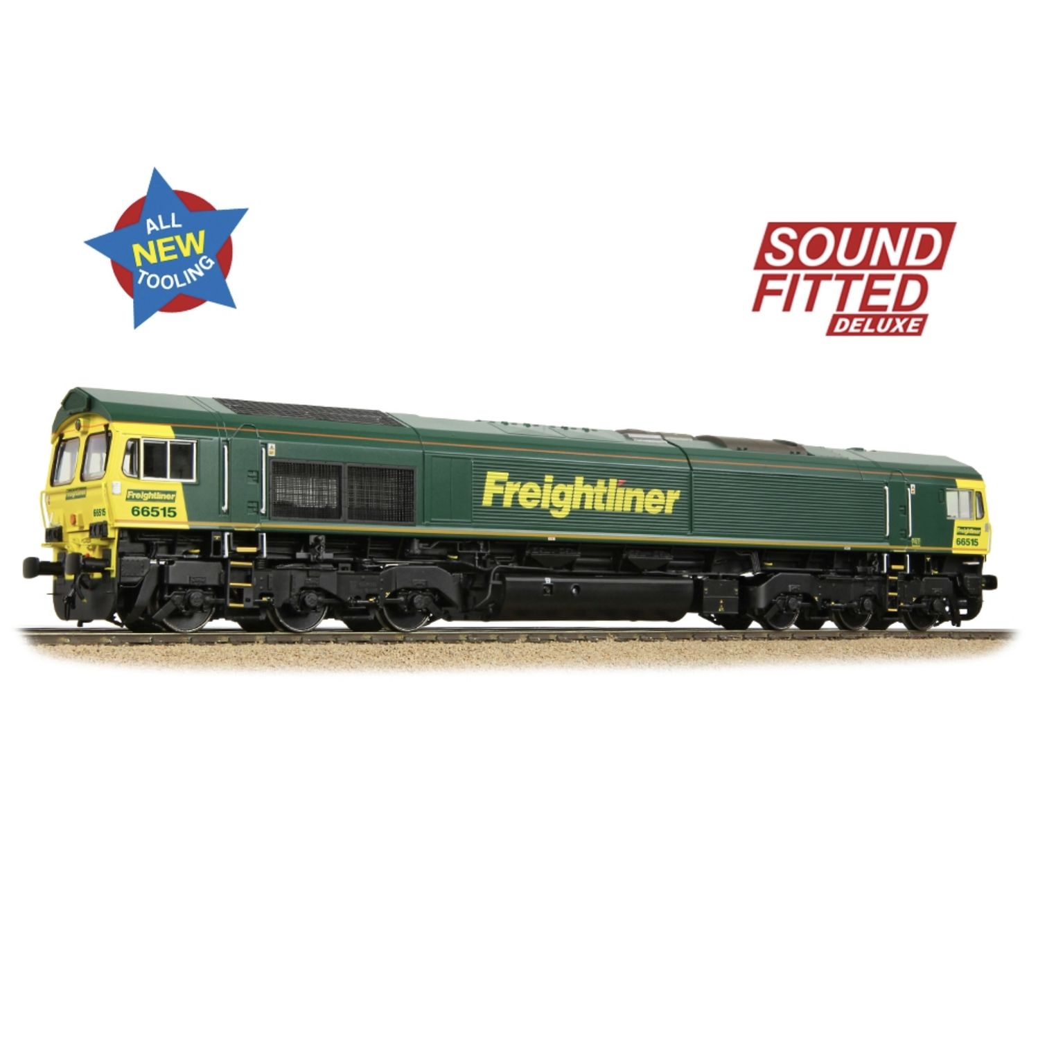 Bachmann 50-001SFX  Class 66/5 66515 Freightliner Green (Sound Fitted Deluxe)