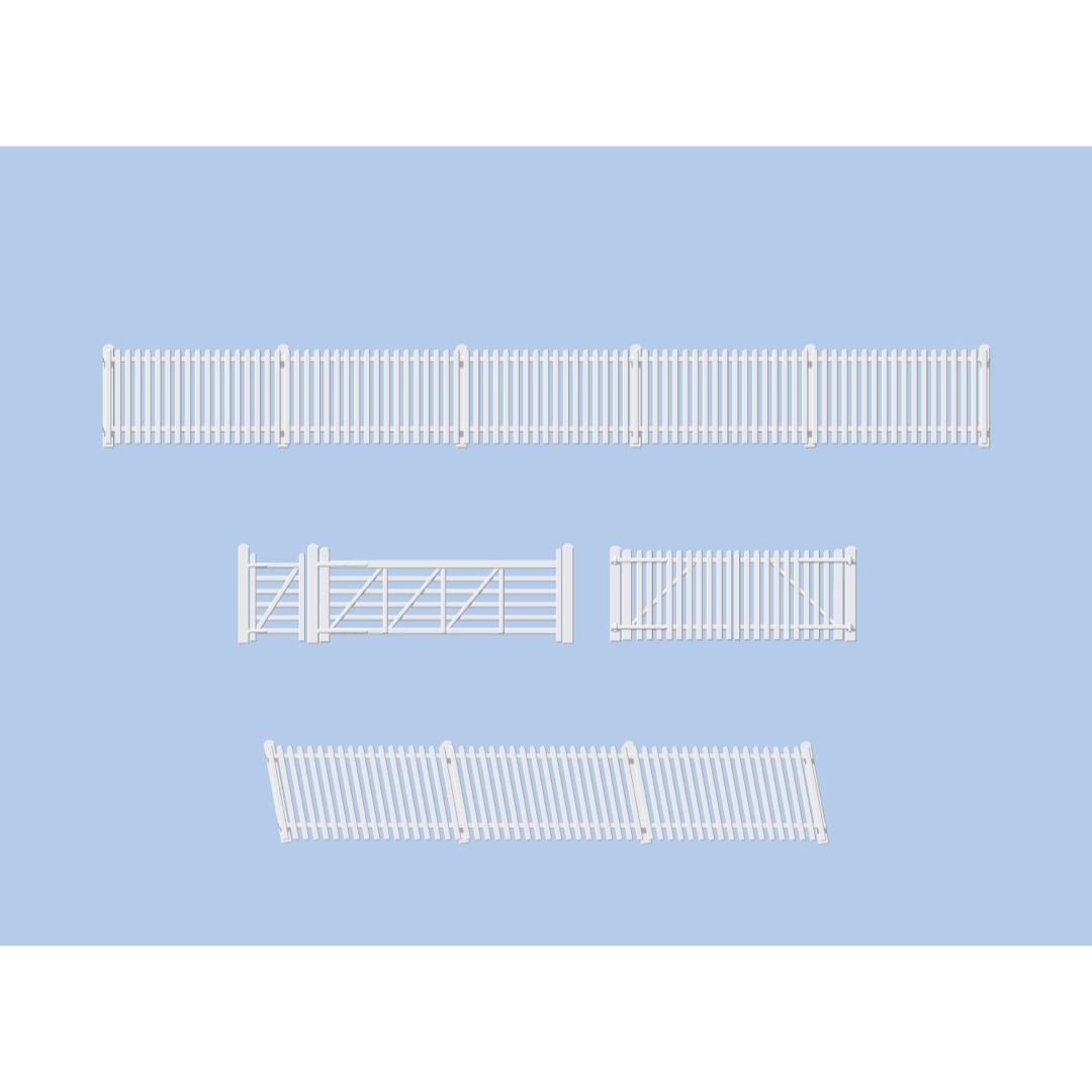 Ratio 420 OO Gauge GWR Station Fencing, White