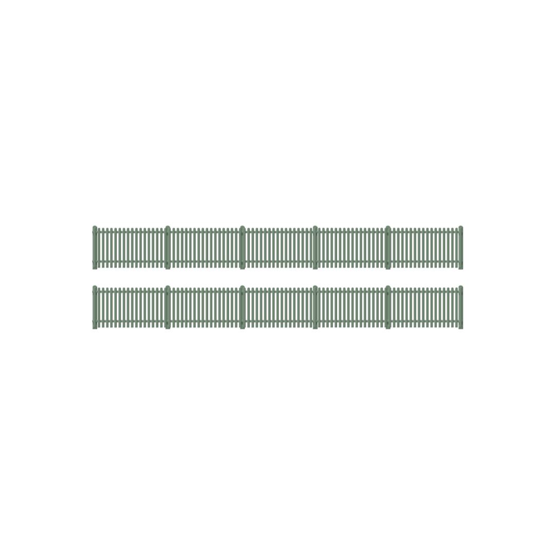 Ratio 431 OO Gauge Straight Station Fencing, Green img