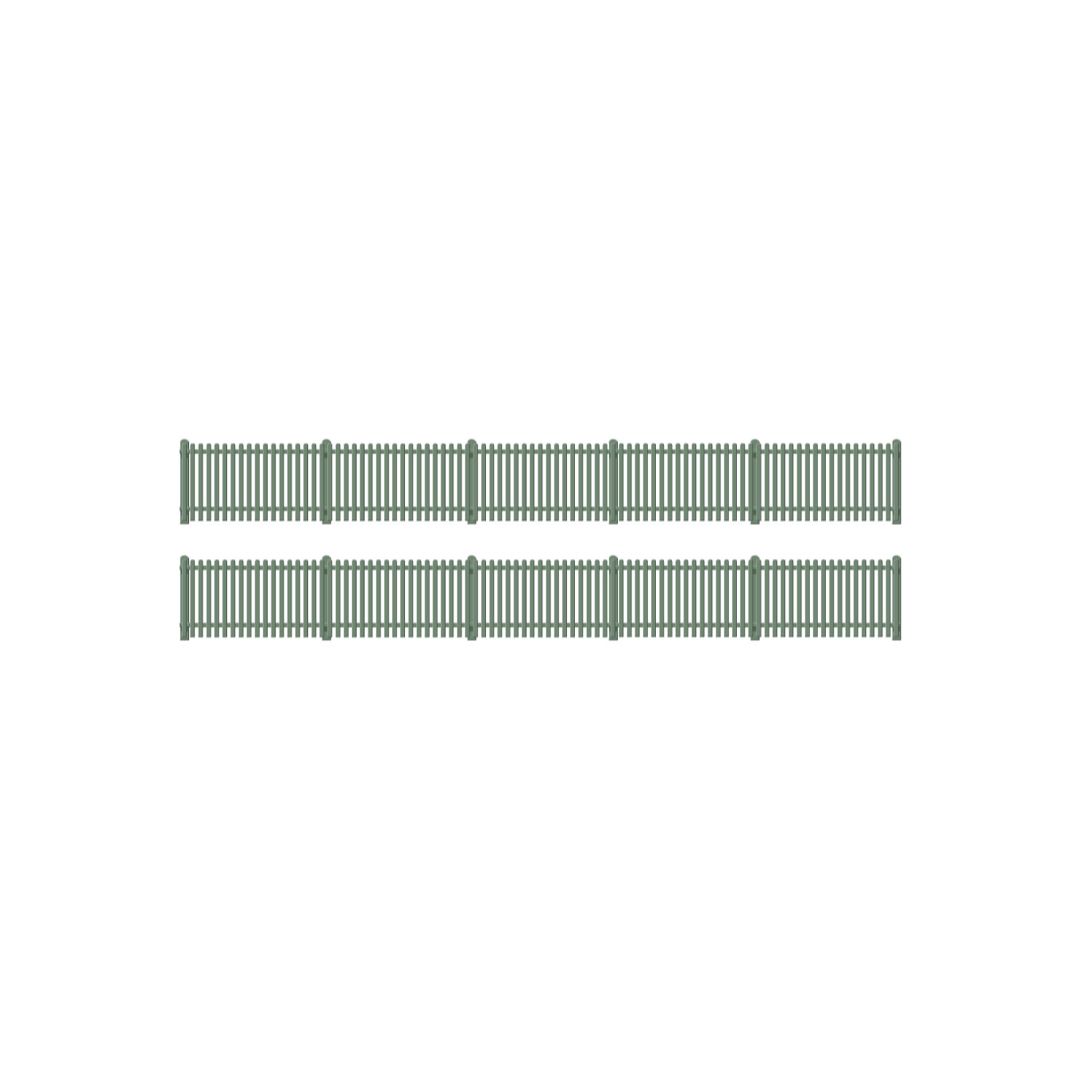 Ratio 431 OO Gauge Straight Station Fencing, Green