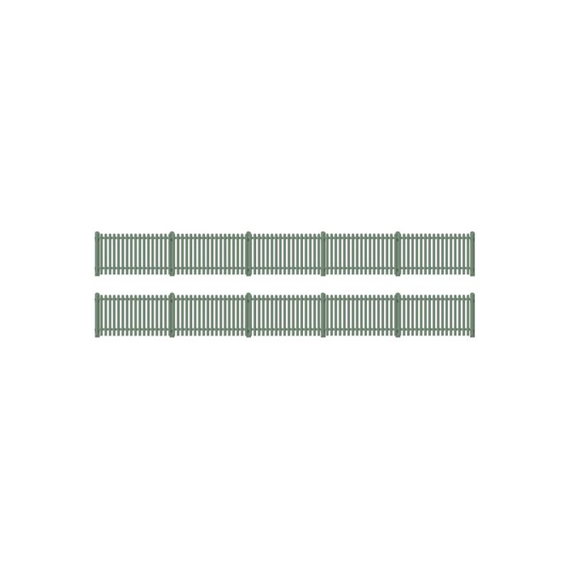 Ratio 431 OO Gauge Straight Station Fencing, Green