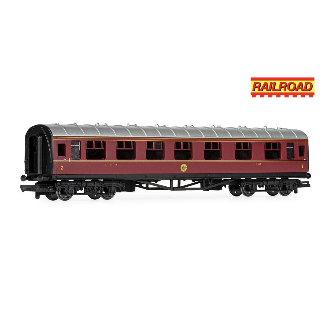 Hornby R4388 OO Gauge RailRoad: LMS - 4183 Composite Coach