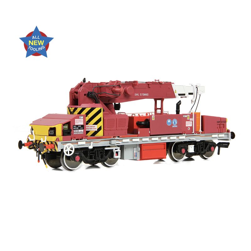 EFE Rail E87049 OO Gauge Plasser 12T YOB Diesel-Hydraulic Crane DRP81523 Javis/Fastline Maroon
