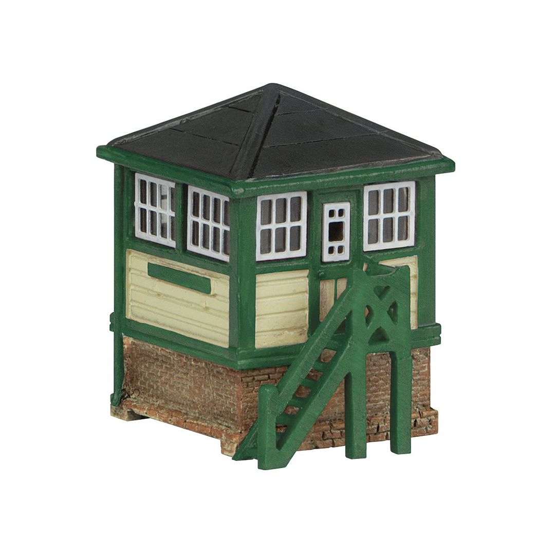 Graham Farish 42-182G N Gauge Ground Frame Hut Green &amp; Cream
