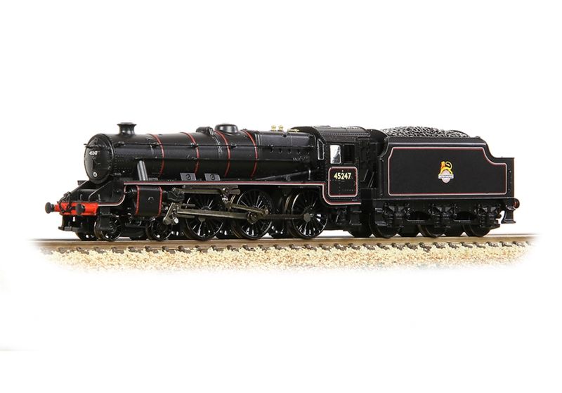 Graham Farish 372-136B N Gauge LMS 5MT Black 5 45247 BR Lined Black
