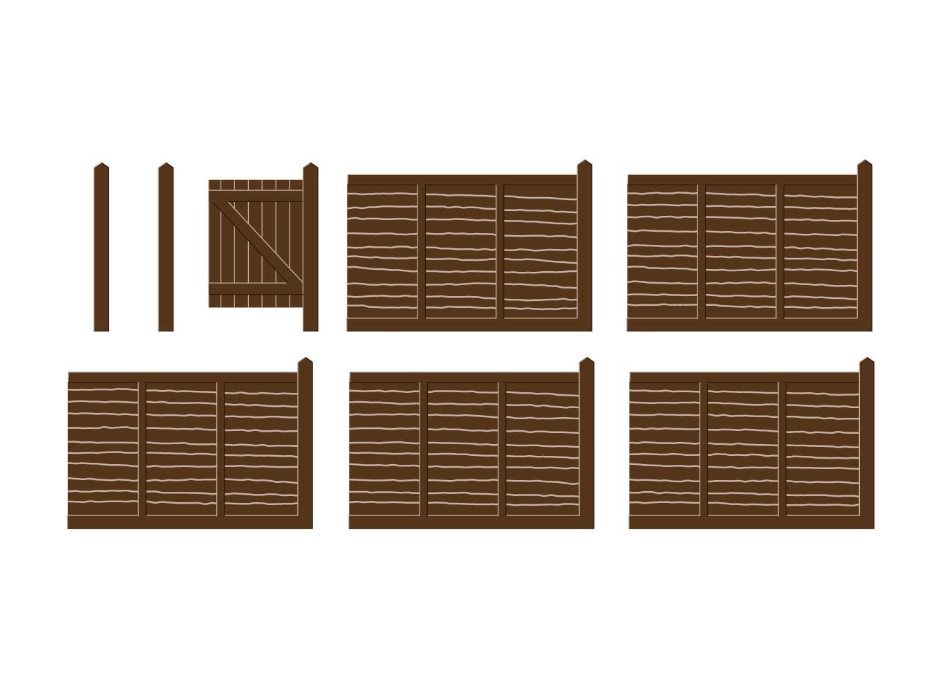 Wills Kits SS44 OO Gauge Larch Lap Garden Fencing Kit