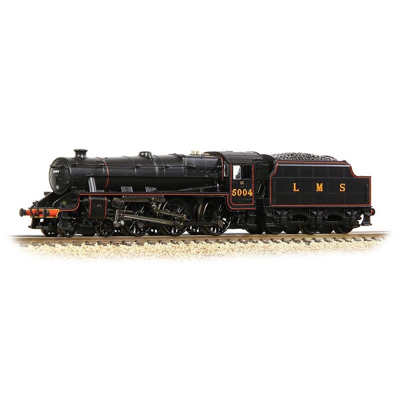 Graham Farish 372-135B LMS 5MT 'Black 5' with Riveted Tender 5004 LMS Lined Black N Gauge