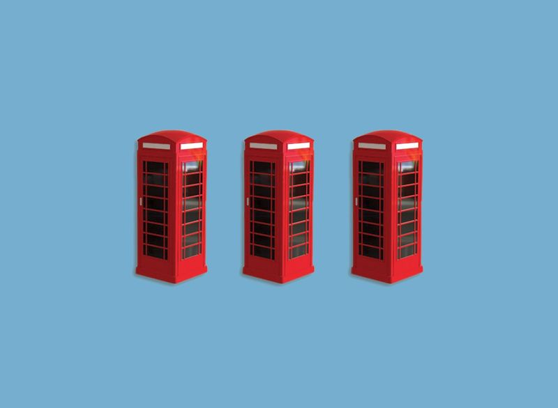 Peco 5190 N Gauge Telephone Boxes (x3) (Requires Painting)