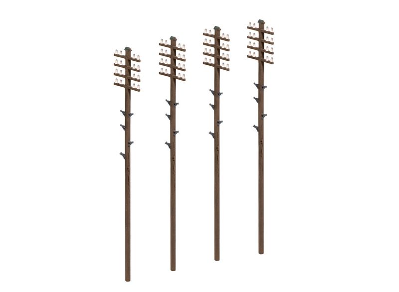 Ratio 452 OO Gauge Telegraph Poles (16) Kit