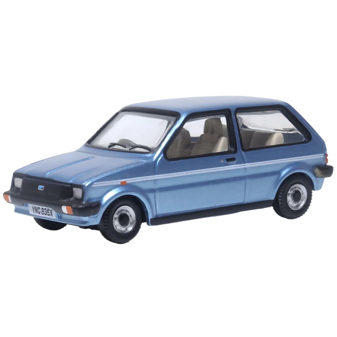 Oxford Diecast 76MET002 Austin Mini Metro Denim Blue Metallic